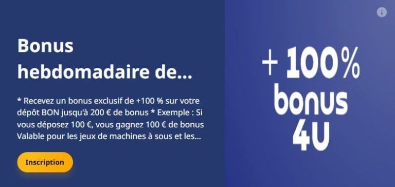 Sporttyp Casino bonus hebdomadaire