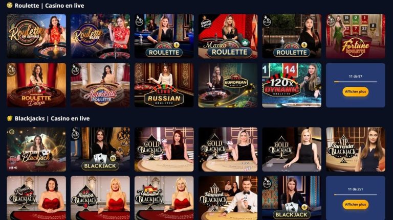 Sporttyp Casino jeux live